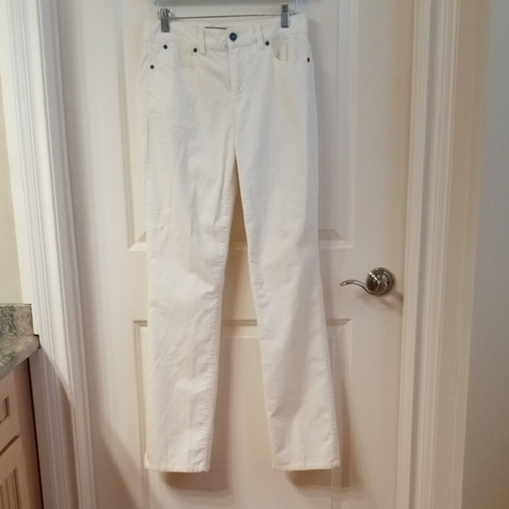 Talbots 28"X32" Women's Straight Leg Soft Cord Cream Pants
